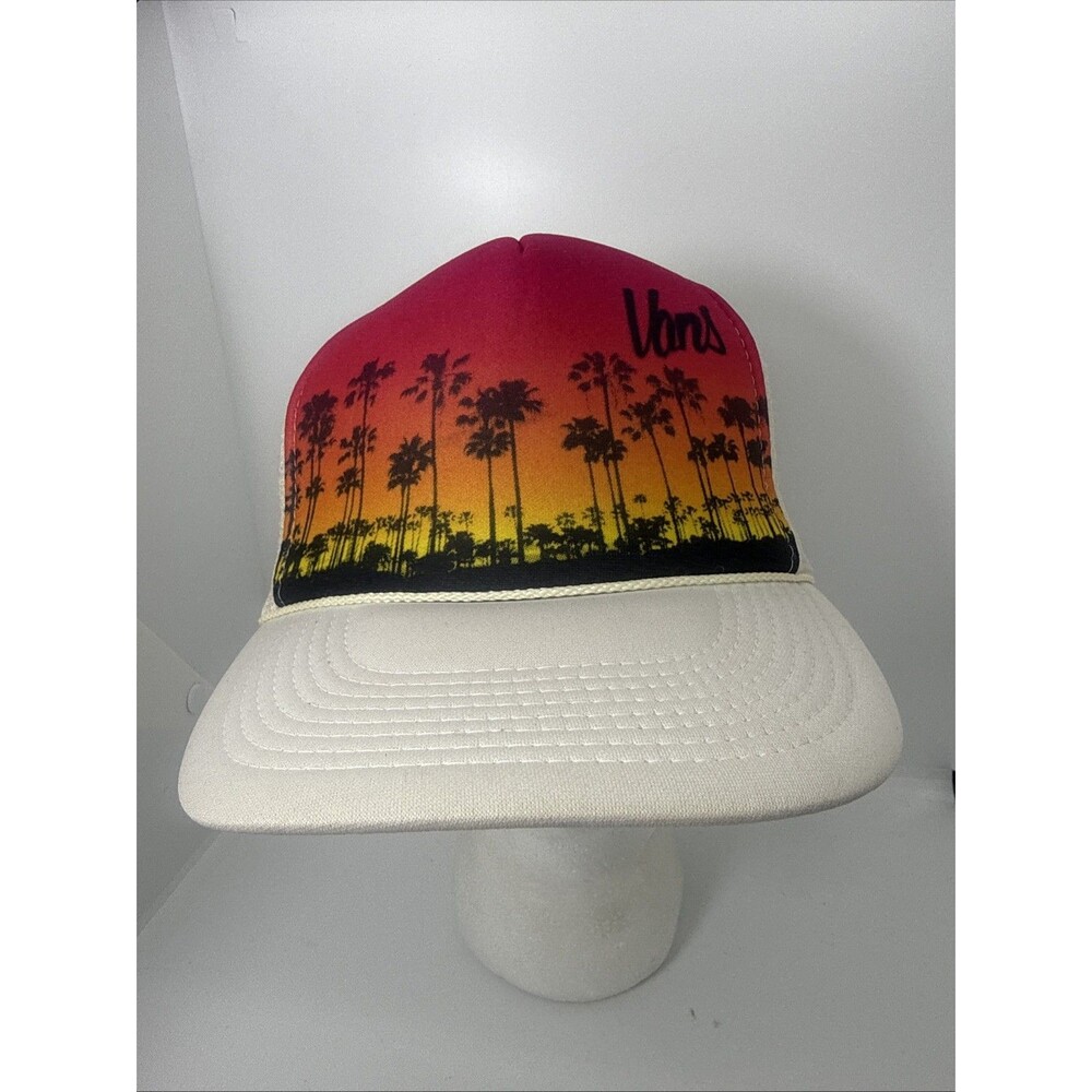 Otto Vintage Vans Palm Tree Rope Trucker Mesh Snapback Hat